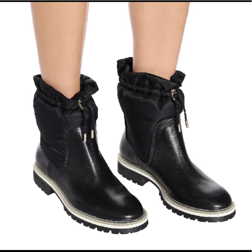 Jimmy Choo Bao Flat Leather Ankle Boots In Black